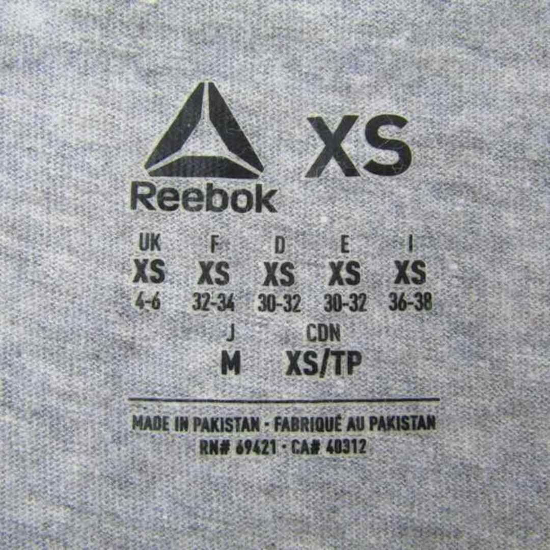 Reebok(リーボック)のリーボック 半袖Tシャツ グラフィックT スポーツウエア コットン レディース Mサイズ グレー×ブラック Reebok レディースのトップス(Tシャツ(半袖/袖なし))の商品写真