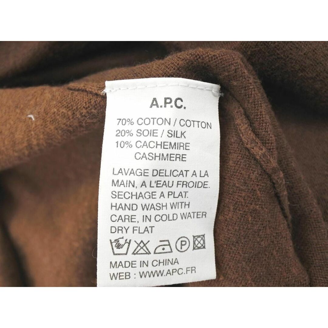 A.P.C(アーペーセー)のA.P.C. アーペーセー シルク混 ノースリーブ ニット セーター sizeS/茶 ■◇ レディース レディースのトップス(ニット/セーター)の商品写真