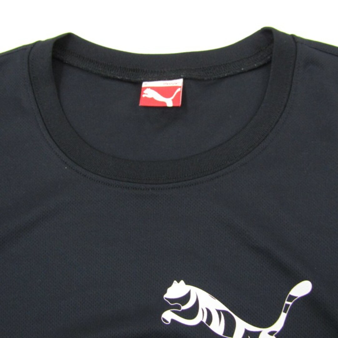 PUMA(プーマ)のプーマ 長袖Tシャツ ロゴT スポーツウエア レディース Mサイズ 黒×ピンク PUMA レディースのトップス(Tシャツ(長袖/七分))の商品写真