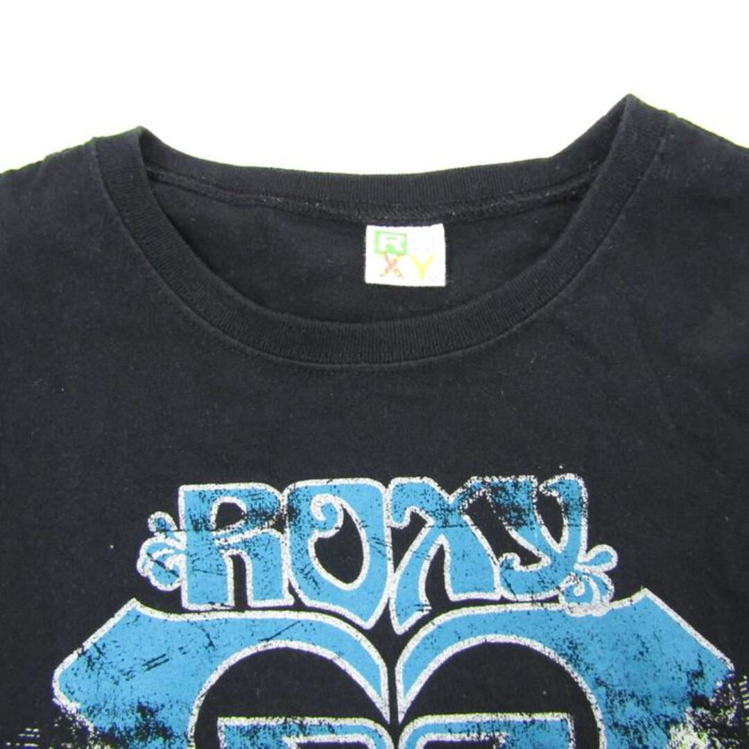 Roxy(ロキシー)のロキシー 半袖Tシャツ ロゴT 花柄 スポーツウエア レディース Mサイズ ブラック ROXY レディースのトップス(Tシャツ(半袖/袖なし))の商品写真