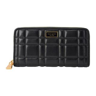 ケイトスペードニューヨーク(kate spade new york)の新品 ケイトスペード kate spade 長財布 QUILTED ZIPAROUND CONTINENTAL WALLET ブラック(財布)