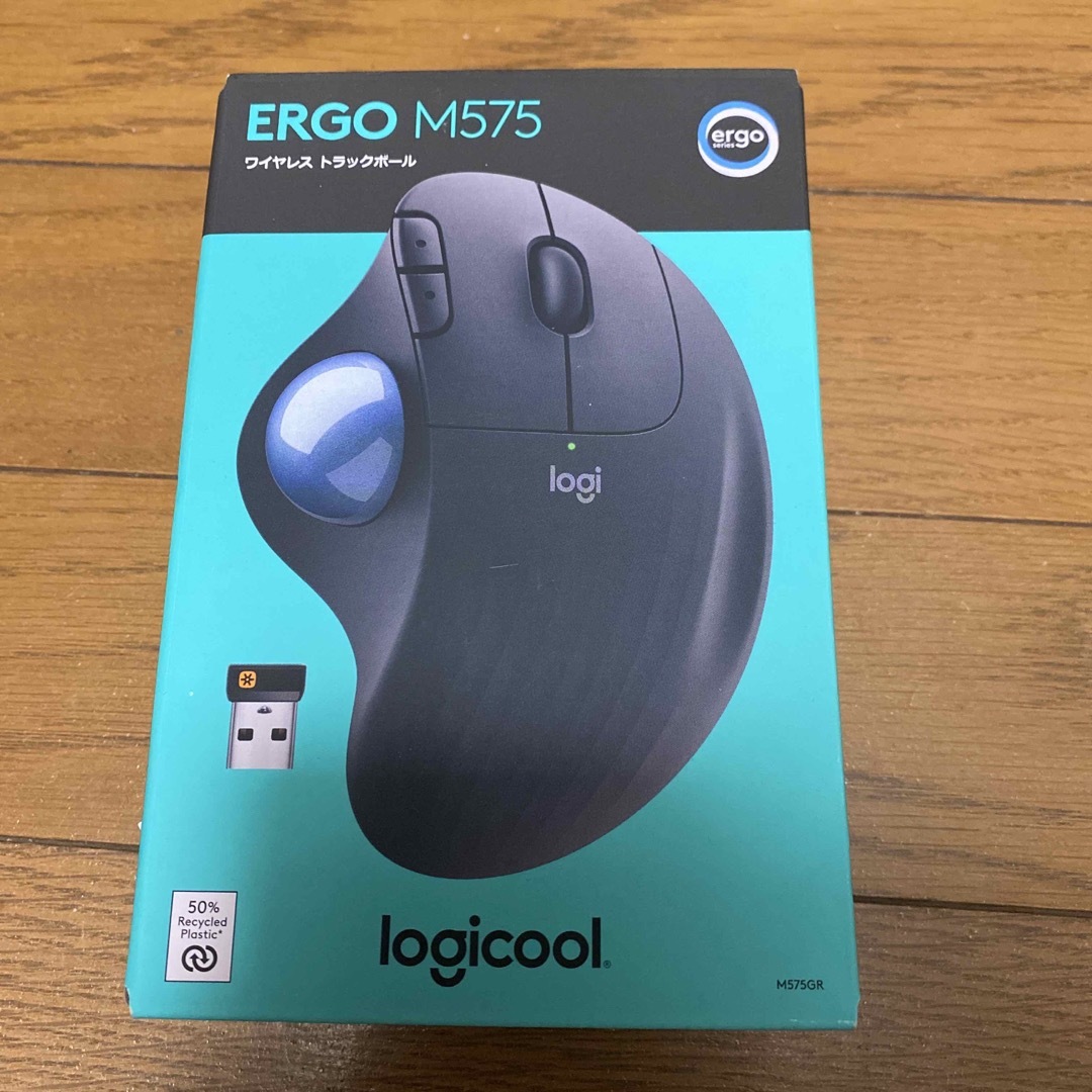 Logicool(ロジクール)のLogicool ワイヤレス トラックボール ERGO M575 GR スマホ/家電/カメラのPC/タブレット(PC周辺機器)の商品写真