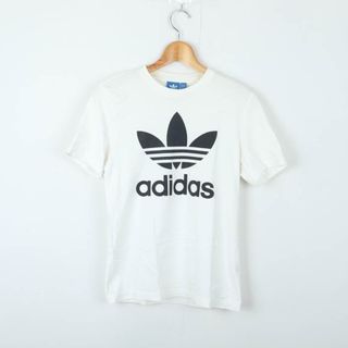 アディダス(adidas)のアディダス 半袖Tシャツ ロゴT スポーツウエア コットン100% メンズ XSサイズ ホワイト×ブラック adidas(Tシャツ/カットソー(半袖/袖なし))