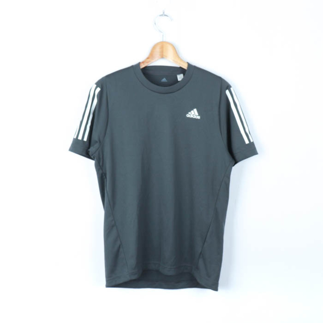 adidas(アディダス)のアディダス 半袖Tシャツ 袖ライン スポーツウエア クライマライト メンズ Mサイズ グレー adidas メンズのトップス(Tシャツ/カットソー(半袖/袖なし))の商品写真