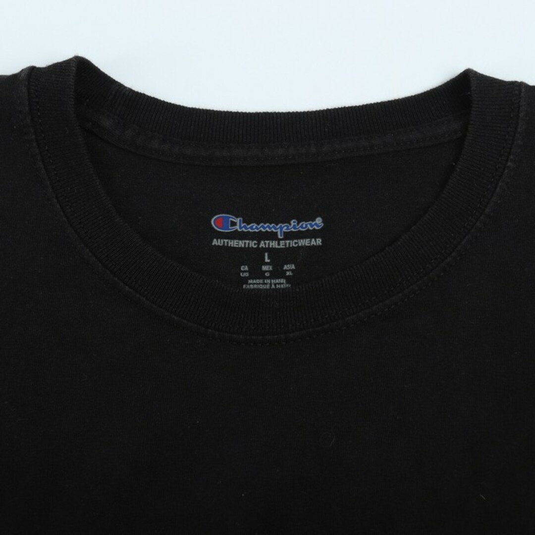 Champion(チャンピオン)のチャンピオン 半袖Tシャツ 無地 ワンポイントロゴ スポーツウエア 大きいサイズ メンズ XLサイズ ブラック Champion メンズのトップス(Tシャツ/カットソー(半袖/袖なし))の商品写真