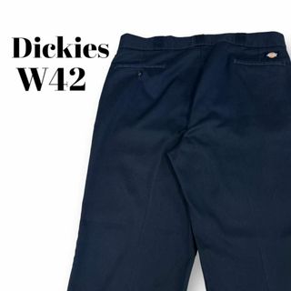 ディッキーズ(Dickies)のディッキーズ　ワークパンツ　センタープレス　古着　ネイビー　W38(ワークパンツ/カーゴパンツ)