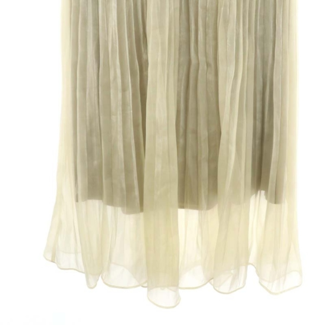 SNIDEL(スナイデル)のスナイデル snidel シアープリーツスカート ロング フレア 1 アイボリー レディースのスカート(ロングスカート)の商品写真