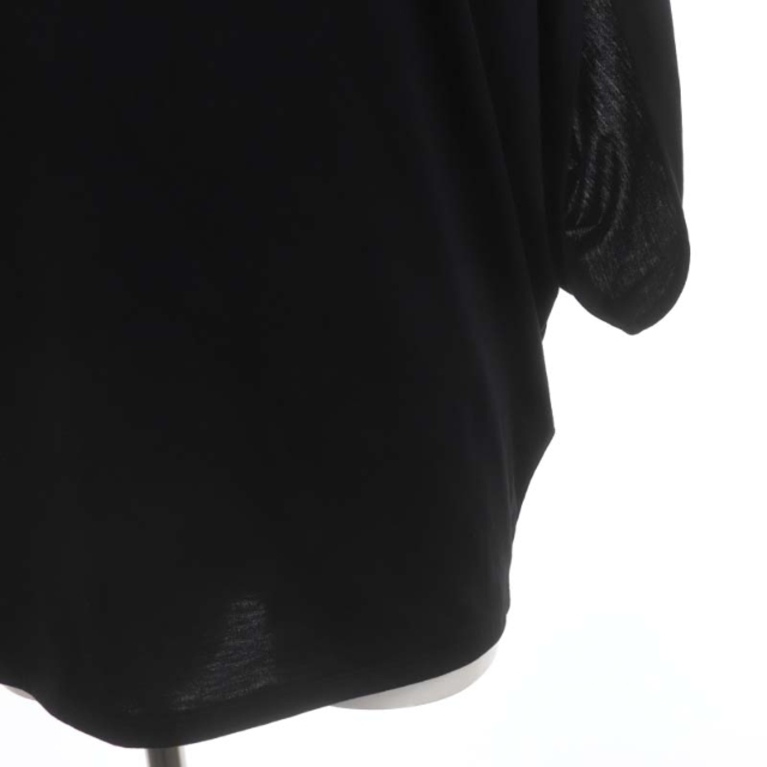 DEUXIEME CLASSE(ドゥーズィエムクラス)のドゥーズィエムクラス WINDFEEL 天竺ドレーププルオーバー カットソー 黒 レディースのトップス(カットソー(半袖/袖なし))の商品写真