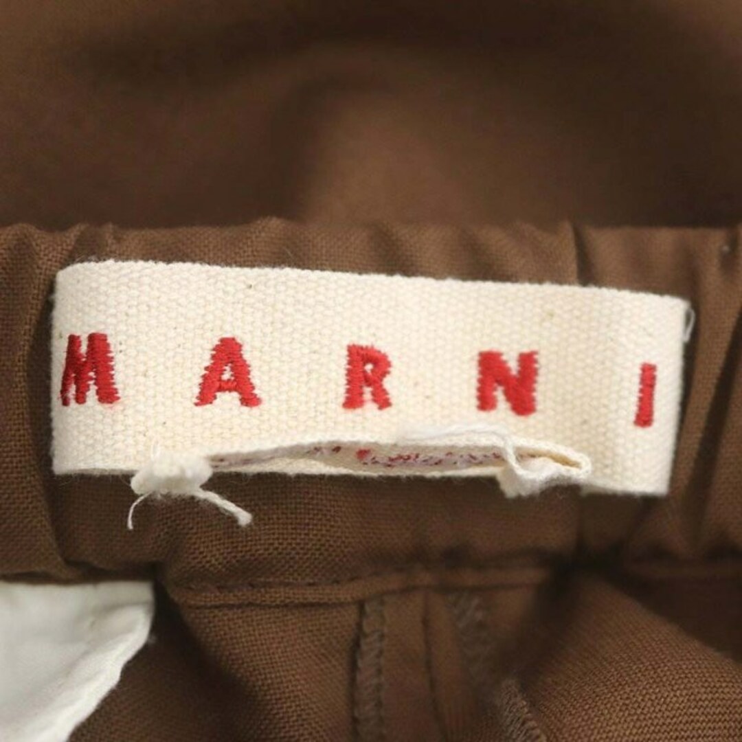 Marni(マルニ)のマルニ ウールシャーリングワイドパンツ イージー ジョガー 40 M 茶 メンズのパンツ(スラックス)の商品写真