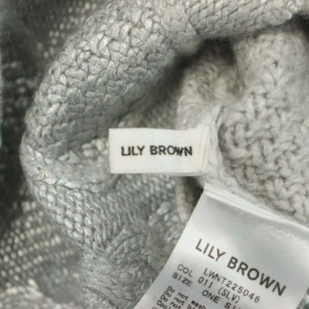 Lily Brown(リリーブラウン)のリリーブラウン ショート丈ケーブルニット セーター クルーネック レディースのトップス(ニット/セーター)の商品写真