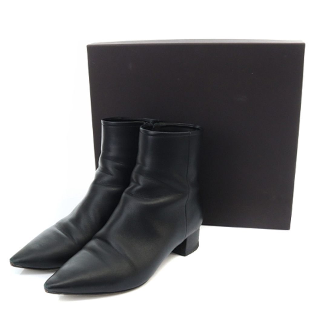 PELLICO(ペリーコ)のペリーコ ポインテッドトゥ ショートブーツ レザー 36 23cm 黒 レディースの靴/シューズ(ブーツ)の商品写真