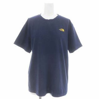 ザノースフェイス(THE NORTH FACE)のザノースフェイス バンダナ柄 スクエアロゴ Tシャツ 半袖 XL 紺 黄(Tシャツ(半袖/袖なし))