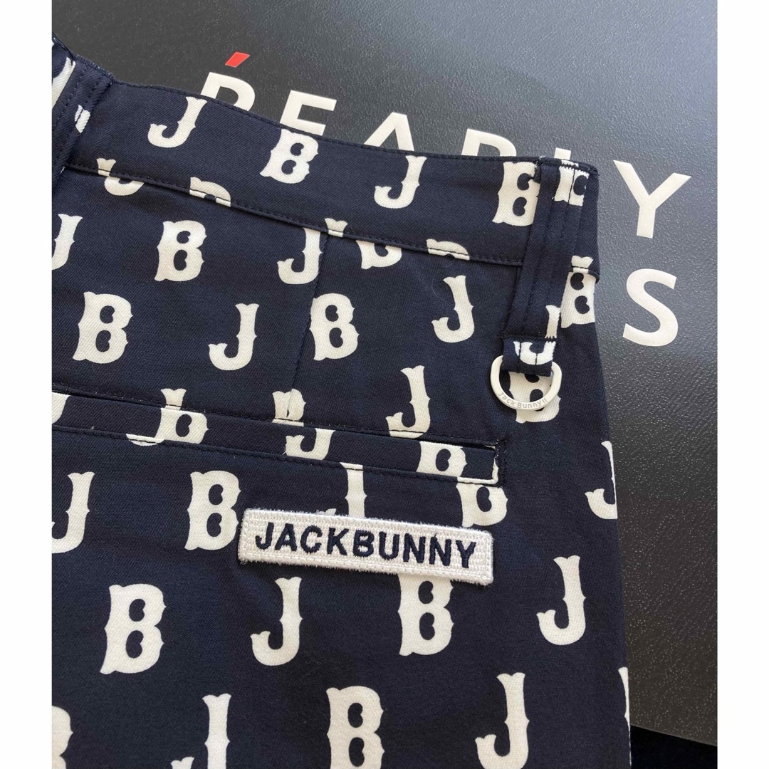 JACK BUNNY!!(ジャックバニー)の新品 パーリーゲイツ ジャックバニー ストレッチツイルプリントパンツ(6)LL紺 スポーツ/アウトドアのゴルフ(ウエア)の商品写真