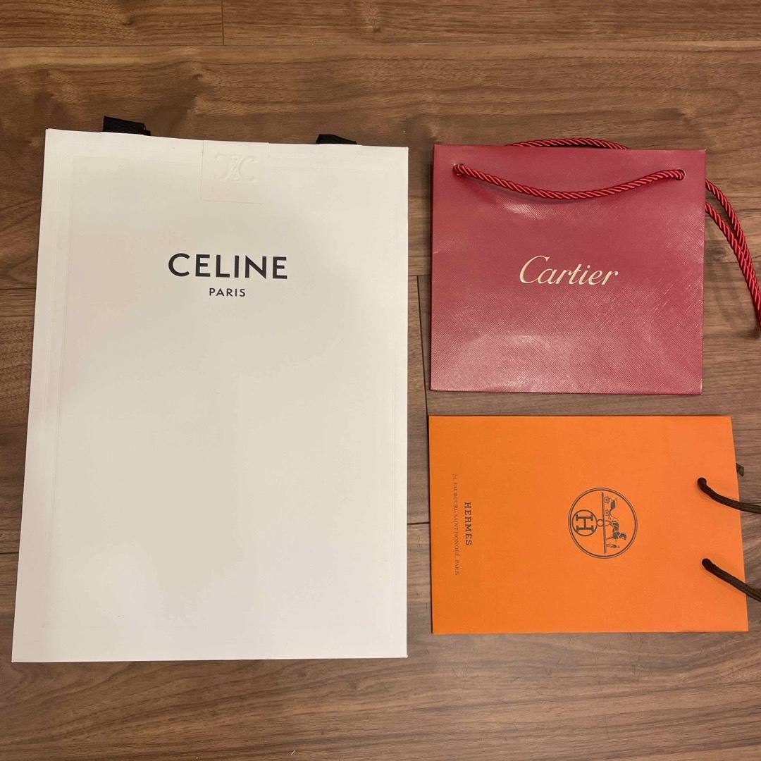 ショップ袋　セリーヌ　エルメス　カルティエ レディースのバッグ(ショップ袋)の商品写真