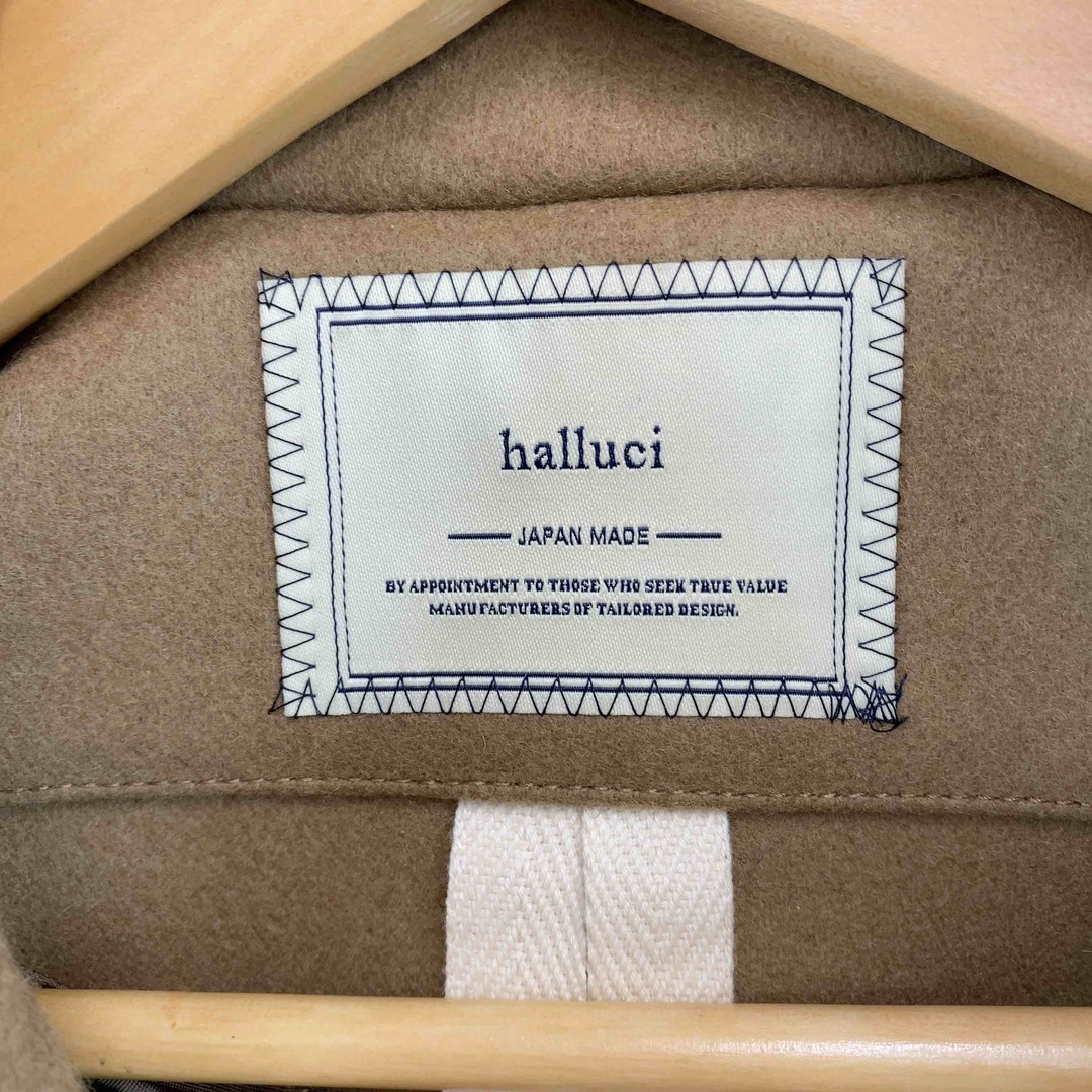 halluci(ハルシ)のhalluci ハルシ メンズ ピーコート キャメル ウールカシミヤ混 センターベント メンズのジャケット/アウター(ピーコート)の商品写真