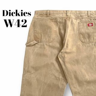 ディッキーズ(Dickies)のメキシコ製　ディッキーズ　ダックペインターパンツ　古着　ブラウン　W42(ワークパンツ/カーゴパンツ)