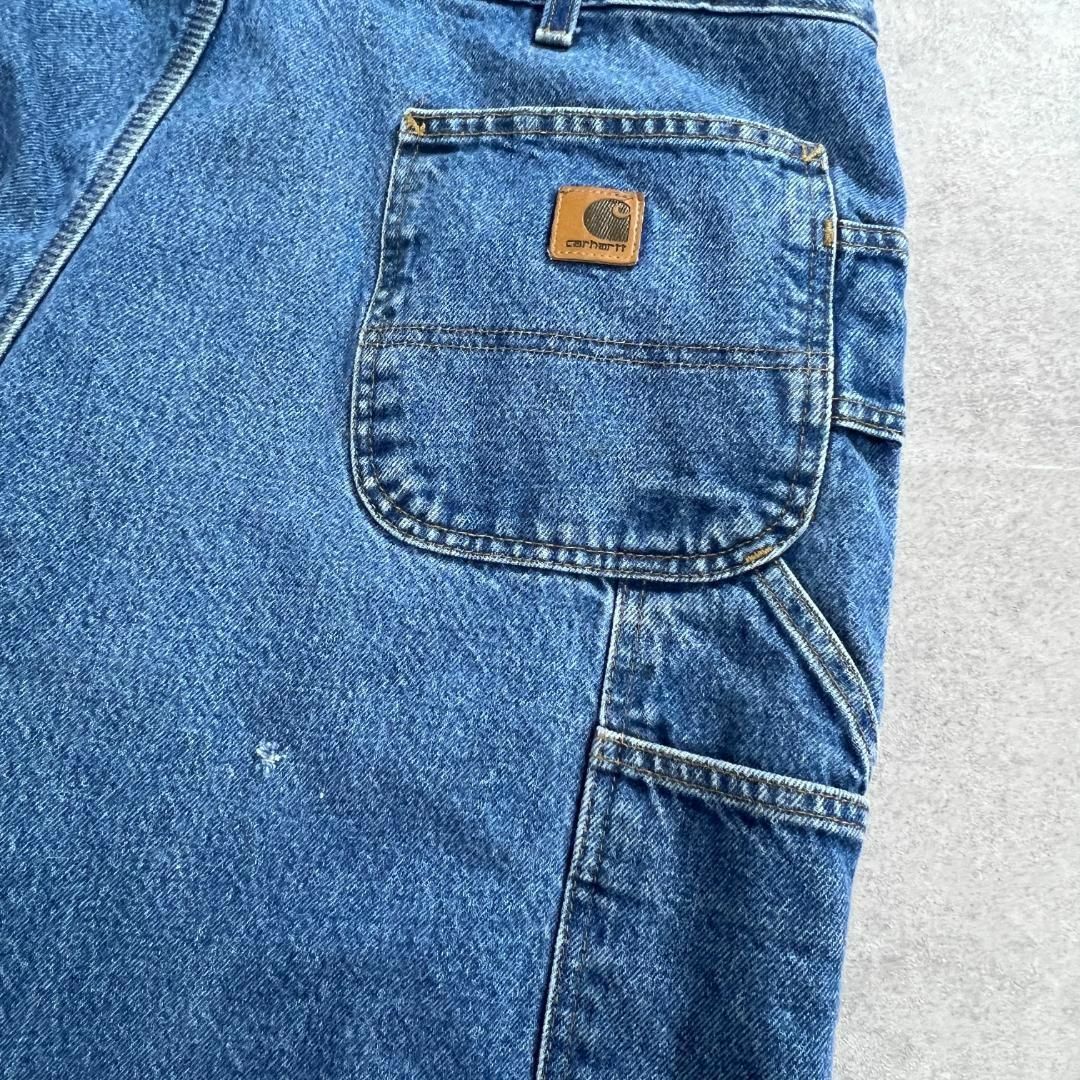 carhartt(カーハート)のカーハート　ジーンズ　デニムパンツ　裏起毛　厚手　古着　ライトブルー　W39 メンズのパンツ(デニム/ジーンズ)の商品写真