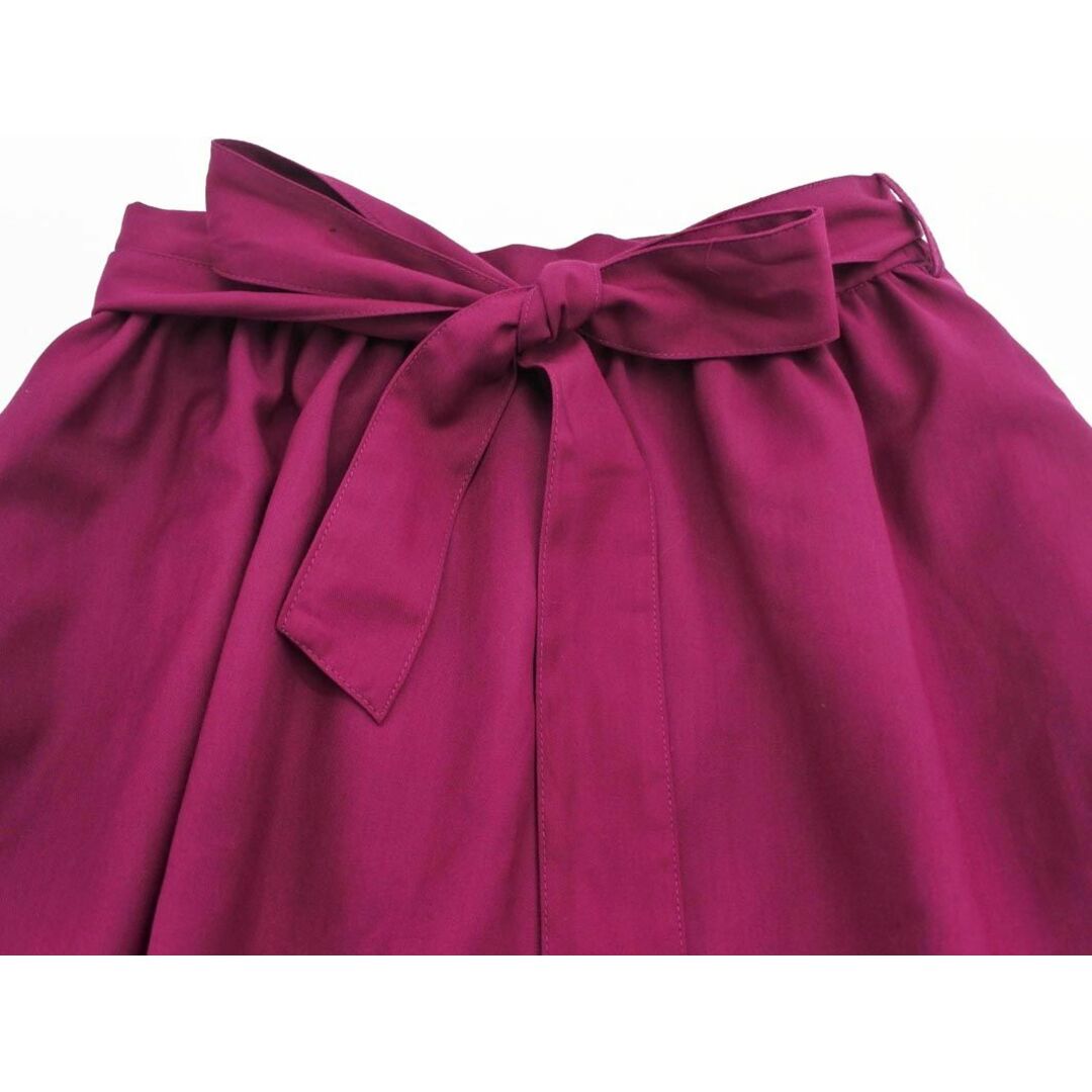 ViS(ヴィス)のVIS ビス ウエストリボン 付 フレア スカート sizeM/紫 ■■ レディース レディースのスカート(ロングスカート)の商品写真