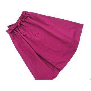 ヴィス(ViS)のVIS ビス ウエストリボン 付 フレア スカート sizeM/紫 ■■ レディース(ロングスカート)