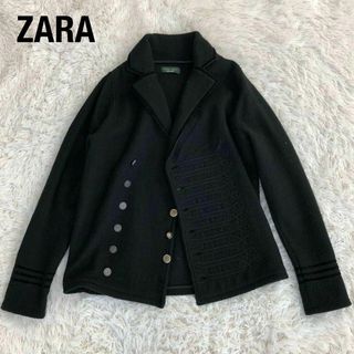 ザラ(ZARA)のZARAザラ　ナポレオンジャケット　ダブルテーラードジャケット　ブラック黒(テーラードジャケット)