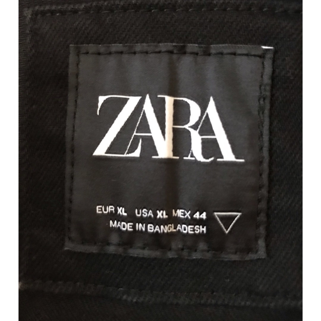 ZARA(ザラ)のZARA ザラ　デニムジャケット　ブラック　XL  メンズのジャケット/アウター(Gジャン/デニムジャケット)の商品写真