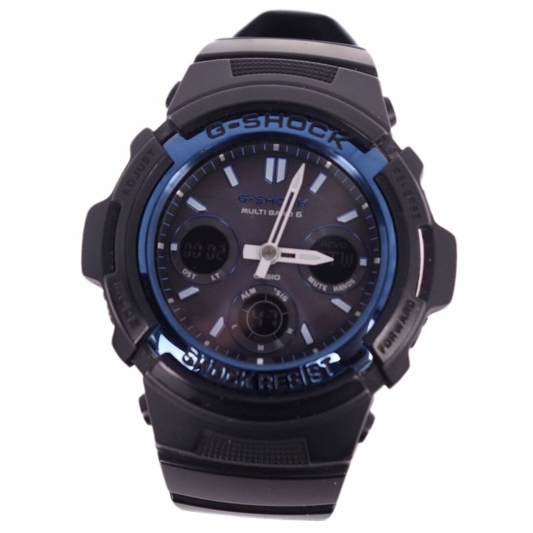G-SHOCK(ジーショック)の美品 カシオ Gショック CASIO G-SHOCK AWG-M100A 5230 ST MULTI BAND 6 マルチバンド タフソーラー ストップウォッチ ウォッチ 時計 メンズ ブラック メンズの時計(その他)の商品写真