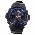 美品 カシオ Gショック CASIO G-SHOCK AWG-M100A 5230 ST MULTI BAND 6 マルチバンド タフソーラー ストップウォッチ ウォッチ 時計 メンズ ブラック