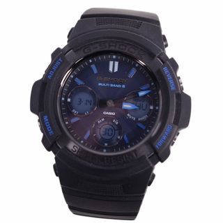 ジーショック(G-SHOCK)の美品 カシオ Gショック CASIO G-SHOCK AWG-M100SF 5230 ST MULTI BAND 6 マルチバンド タフソーラー ストップウォッチ ウォッチ 時計 メンズ ブラック(その他)