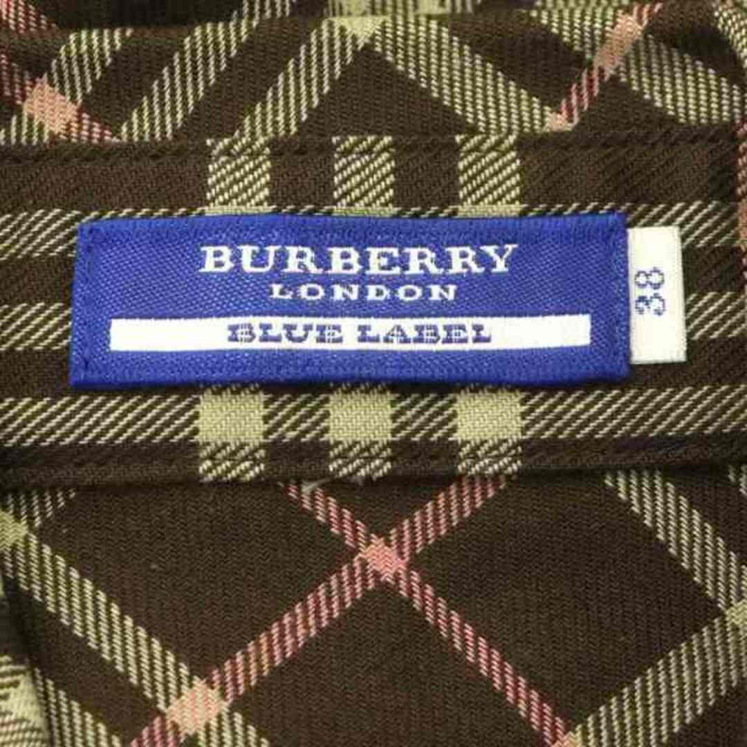 BURBERRY BLUE LABEL(バーバリーブルーレーベル)のバーバリーブルーレーベル シャツ ブラウス 五分袖 七分袖 チェック 38 レディースのトップス(その他)の商品写真