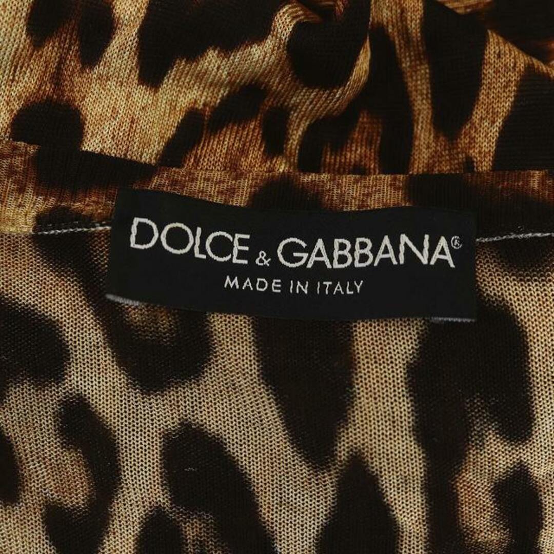 DOLCE&GABBANA(ドルチェアンドガッバーナ)のドルチェ&ガッバーナ レオパード柄クルーネックカーディガン ニット 長袖 40 レディースのトップス(カーディガン)の商品写真