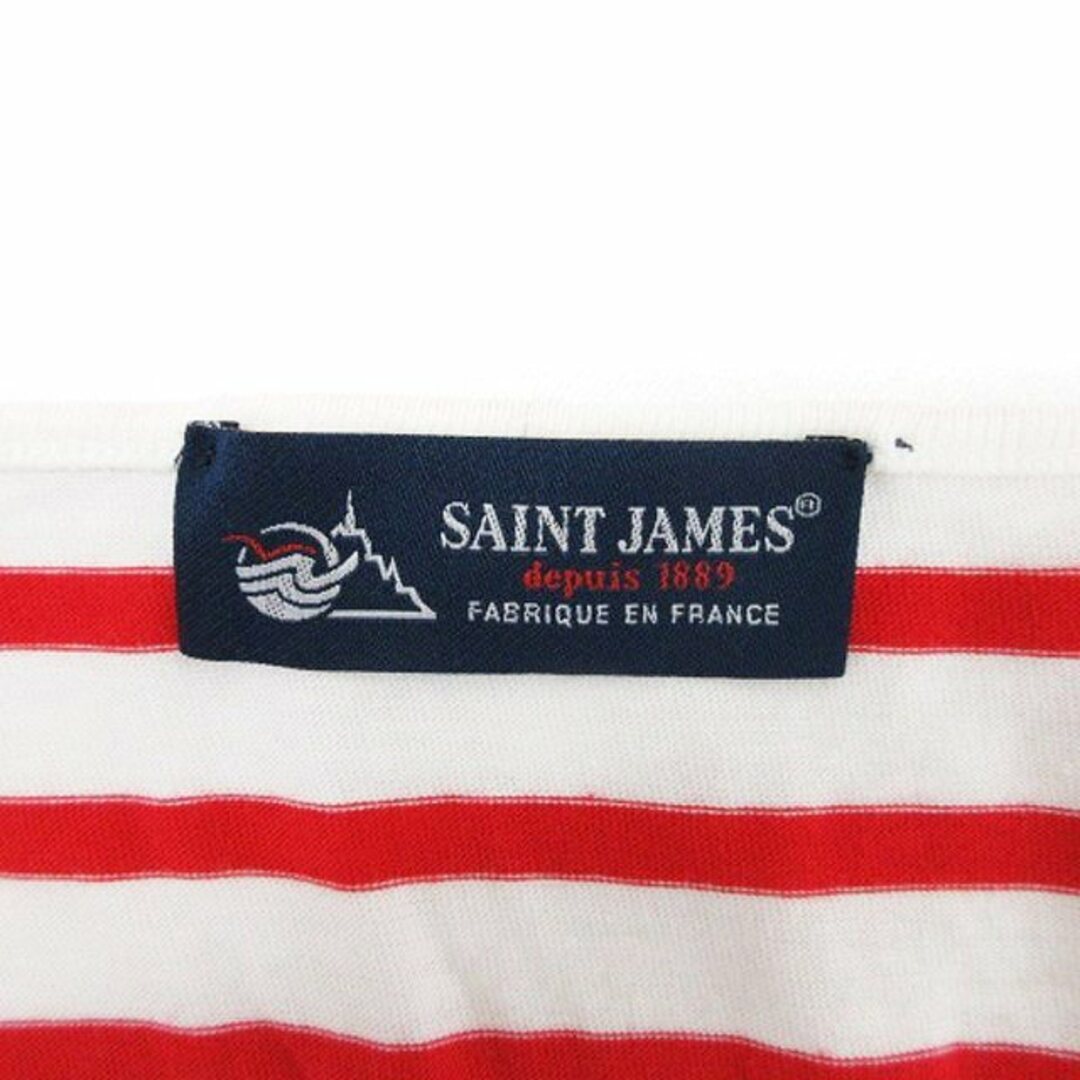 SAINT JAMES(セントジェームス)のセントジェームス ボーダー 七分袖 カットソー Tシャツ 白 赤 ■016 レディースのトップス(その他)の商品写真