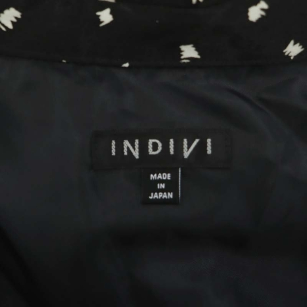 INDIVI(インディヴィ)のインディヴィ ハンドペイント幾何柄ワンピース ロング 36 XS 黒 レディースのワンピース(ロングワンピース/マキシワンピース)の商品写真