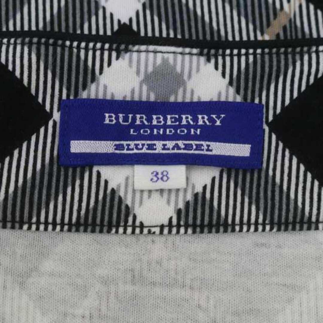 BURBERRY BLUE LABEL(バーバリーブルーレーベル)のバーバリーブルーレーベル ノバチェック 半袖 カットソー プルオーバー S 黒 レディースのトップス(カットソー(半袖/袖なし))の商品写真