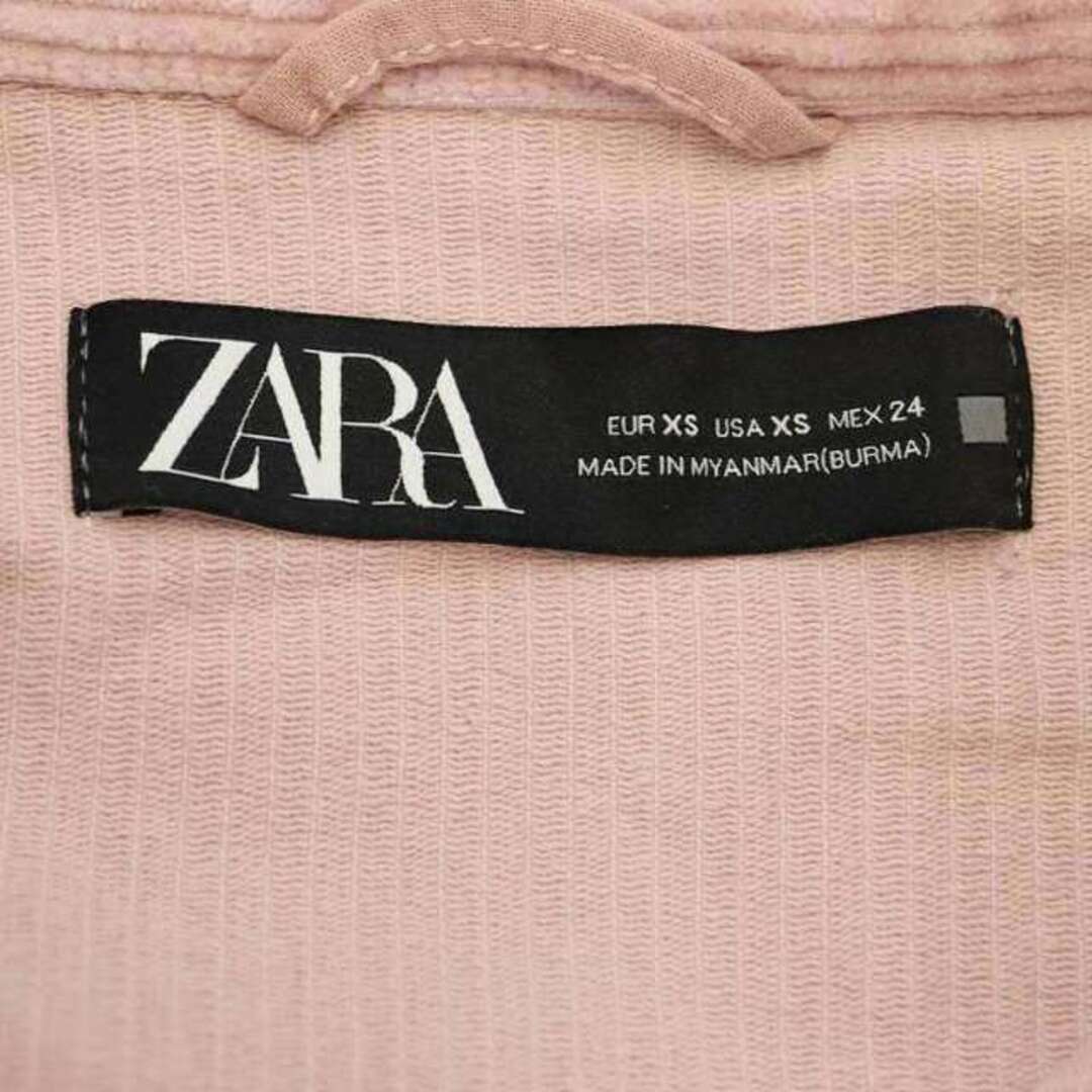 ZARA(ザラ)のザラ ZARA コーデュロイジャケット アウター コットン XS ピンク レディースのジャケット/アウター(その他)の商品写真