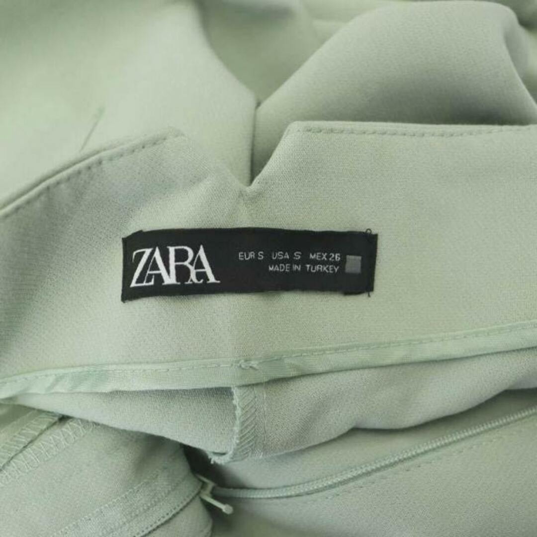 ZARA(ザラ)のザラ ZARA タックパンツ S ライトグリーン レディースのパンツ(その他)の商品写真