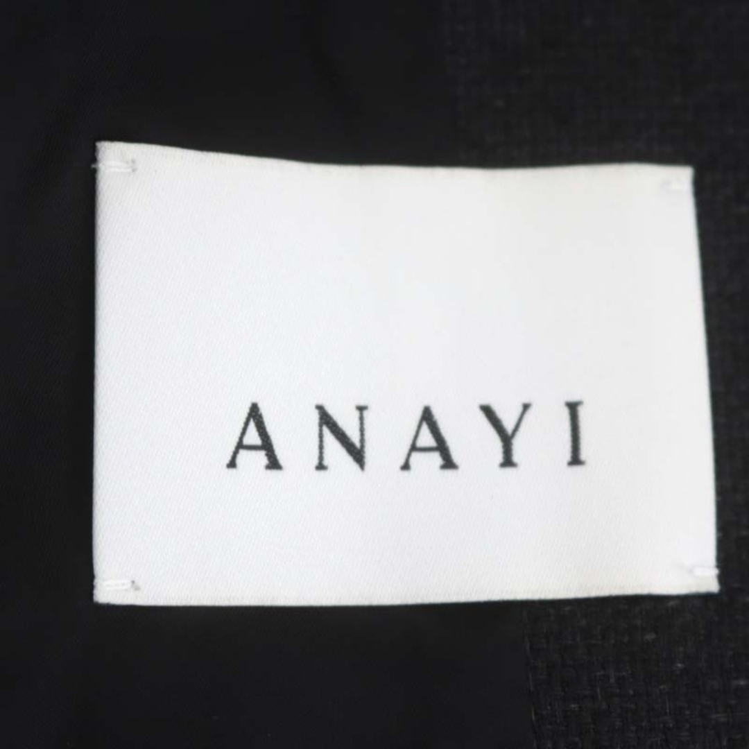 ANAYI(アナイ)のアナイ ANAYI ノーカラージャケット 1B 36 黒 ブラック レディースのジャケット/アウター(その他)の商品写真