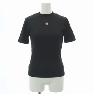 リリーブラウン(Lily Brown)のリリーブラウン 23SS ハイネックエンプロイダリロゴT  Tシャツ F 黒(Tシャツ(半袖/袖なし))