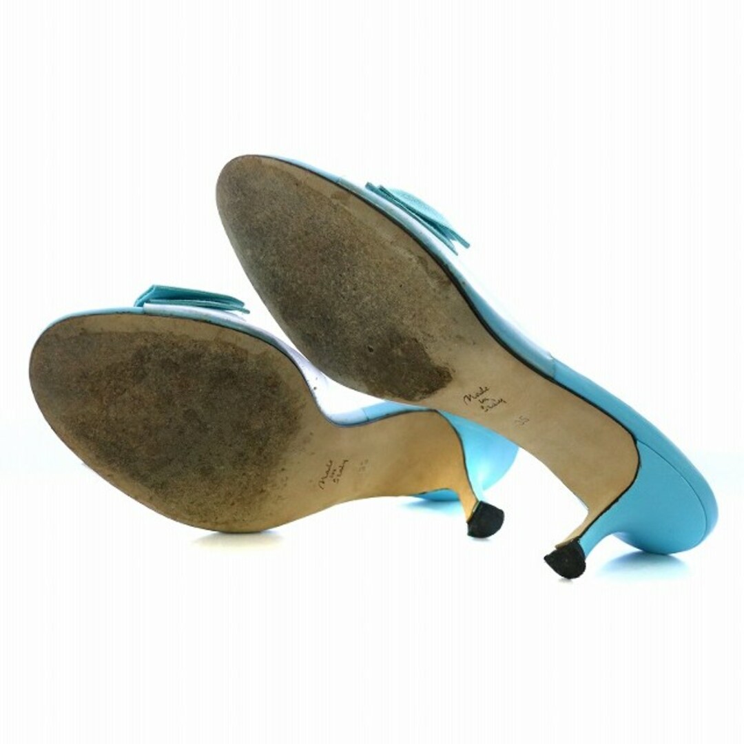 フォクシーブティック ビニール×リボンミュール サンダル 35 22.0㎝ 水色 レディースの靴/シューズ(サンダル)の商品写真