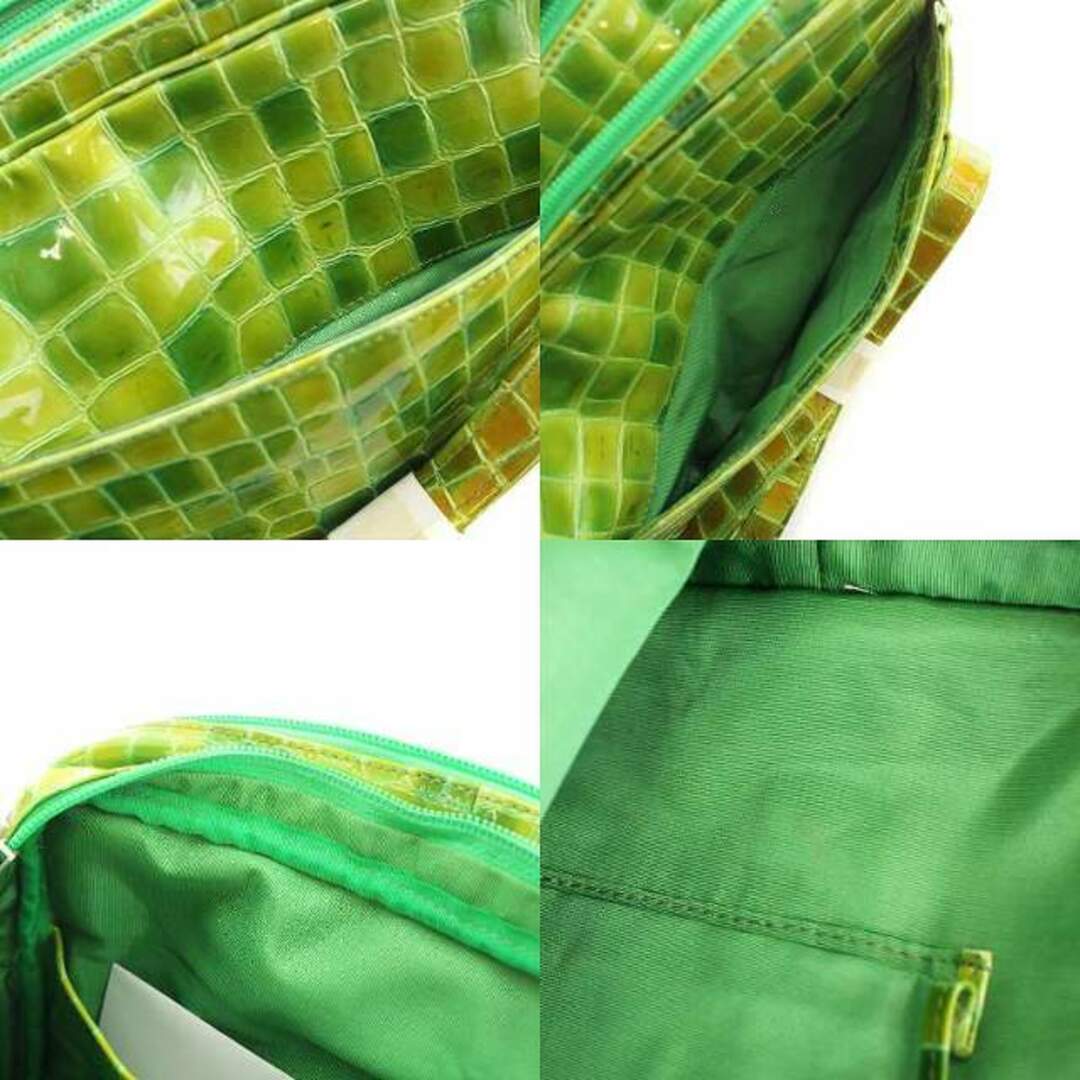 other(アザー)のフレッチャ FRECCIA ITALY ショルダーバッグ エナメル 型押し 緑 レディースのバッグ(ショルダーバッグ)の商品写真
