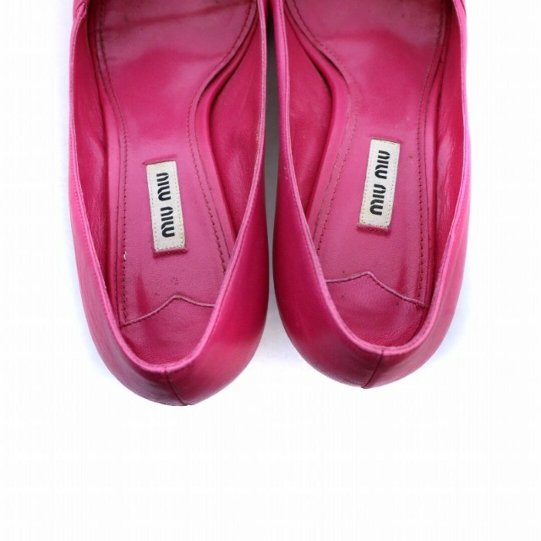 miumiu(ミュウミュウ)のミュウミュウ パンプス オープントゥ ハイヒール 38.5 25.5㎝ ピンク レディースの靴/シューズ(ハイヒール/パンプス)の商品写真