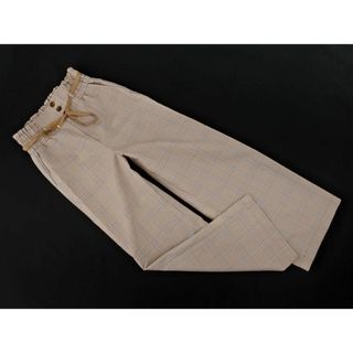 マジェスティックレゴン(MAJESTIC LEGON)のMAJESTIC LEGON マジェスティックレゴン チェック ワイド パンツ sizeS/ベージュ ■◇ レディース(その他)