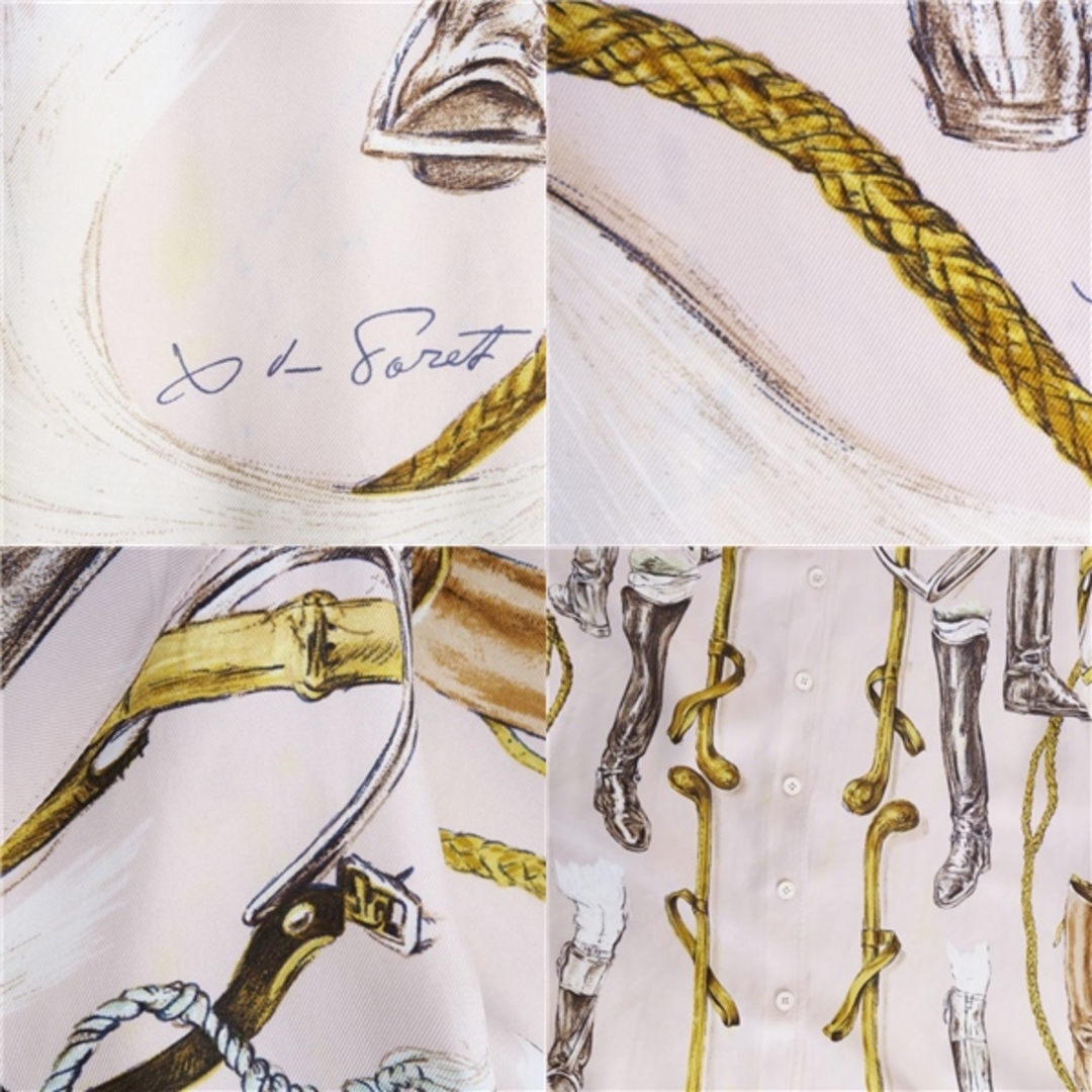 HERMES - エルメス HERMES シャツ ブラウス ロングスリーブ 総柄 HERMES - エルメス HERMES シャツ ブラウス ロングスリーブ 総柄