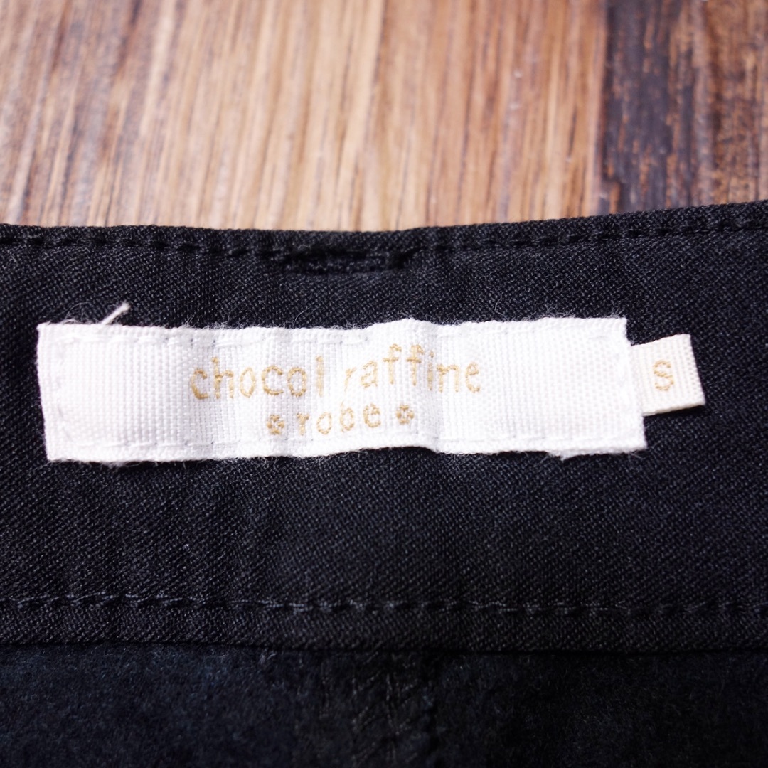 chocol raffine robe(ショコラフィネローブ)のSサイズ ストレッチスキニーパンツ レディース 裏起毛 古着 黒 KP13 レディースのパンツ(カジュアルパンツ)の商品写真