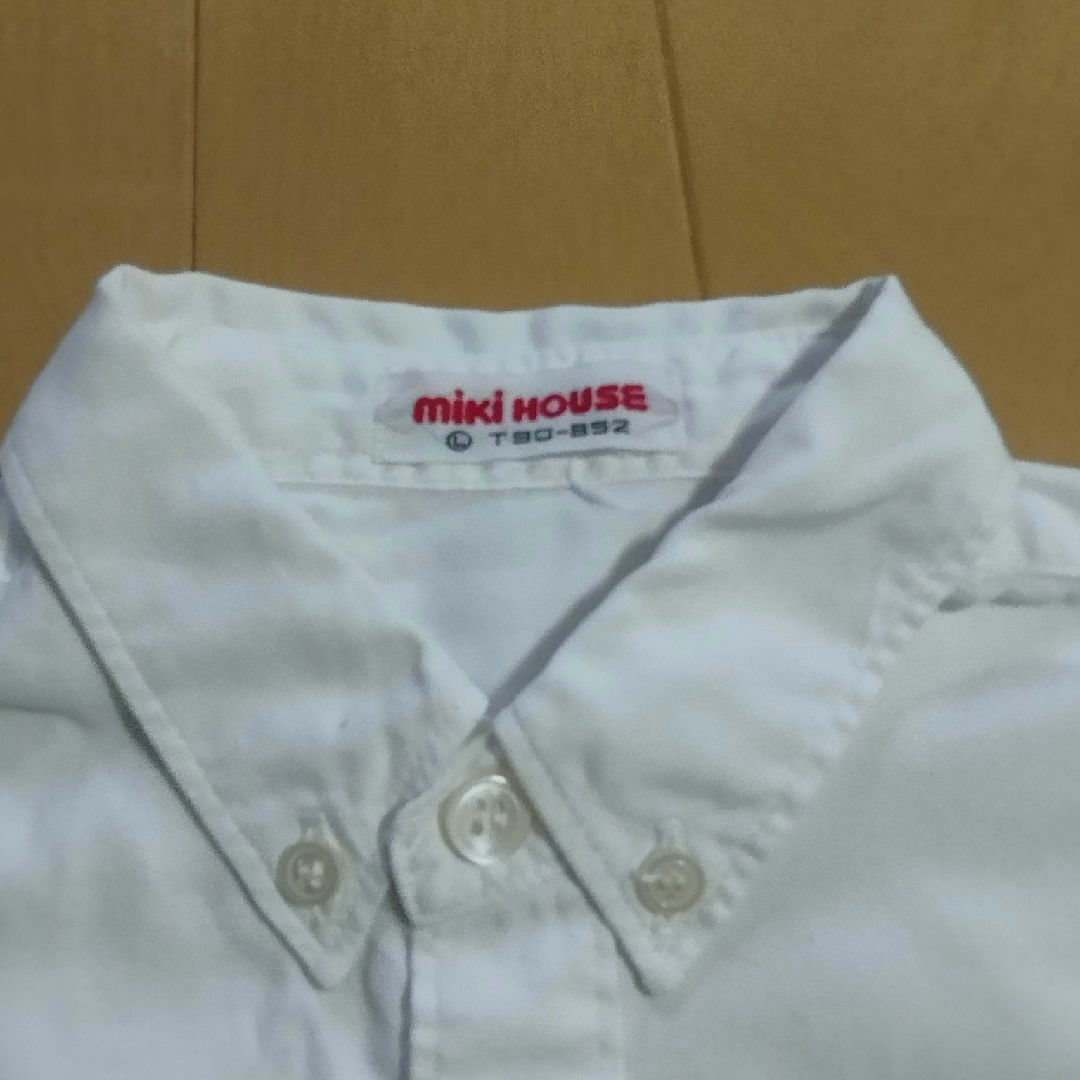 mikihouse(ミキハウス)のミキハウス　フォーマルシャツ　白　90 キッズ/ベビー/マタニティのキッズ服男の子用(90cm~)(ブラウス)の商品写真