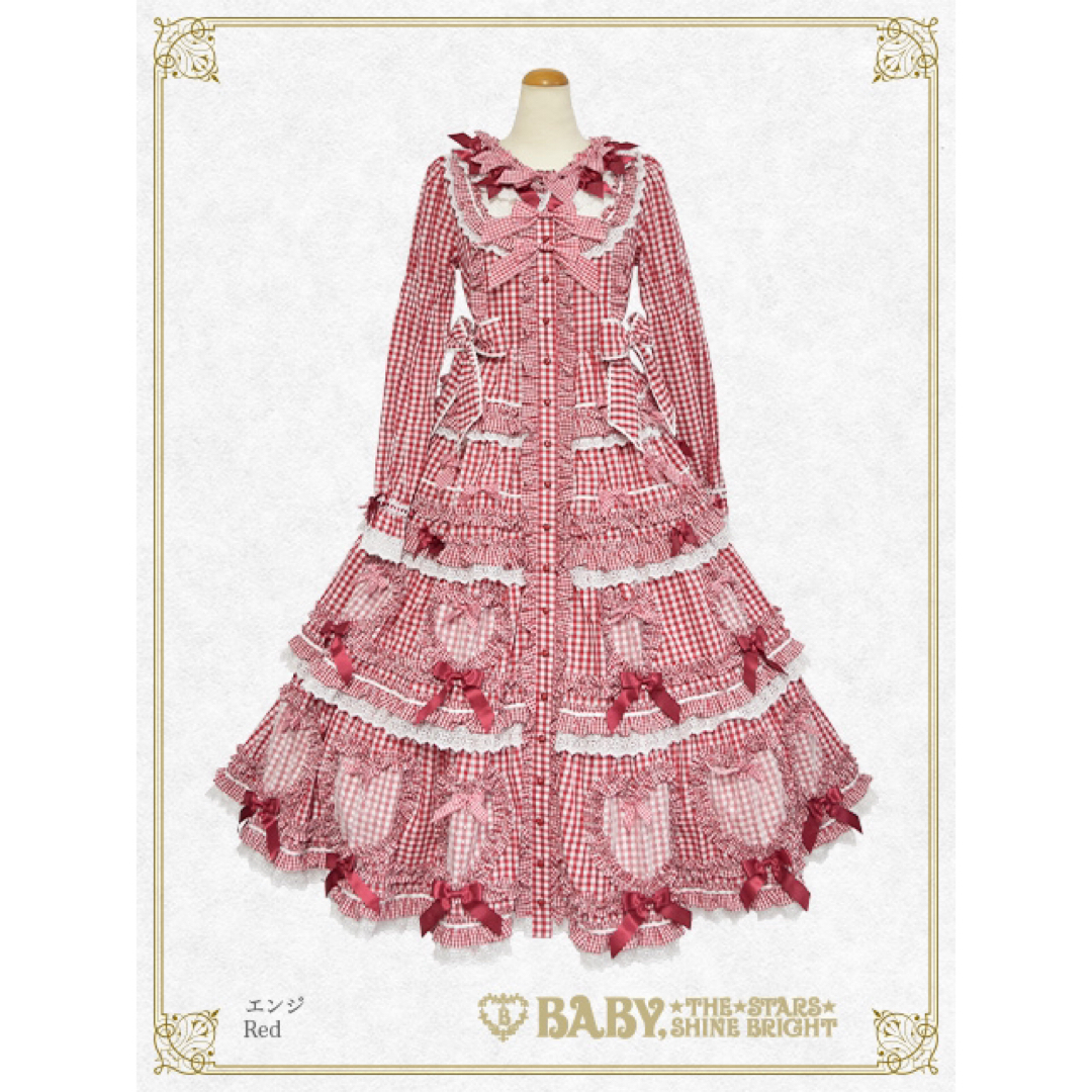 Sweet Gingham Dollロングワンピース+ボンネット レディースのワンピース(ロングワンピース/マキシワンピース)の商品写真