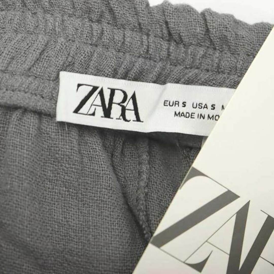 ZARA(ザラ)のザラ SOFT WIDE LEG PANTS ワイドパンツ リネン混 ドロスト レディースのパンツ(その他)の商品写真