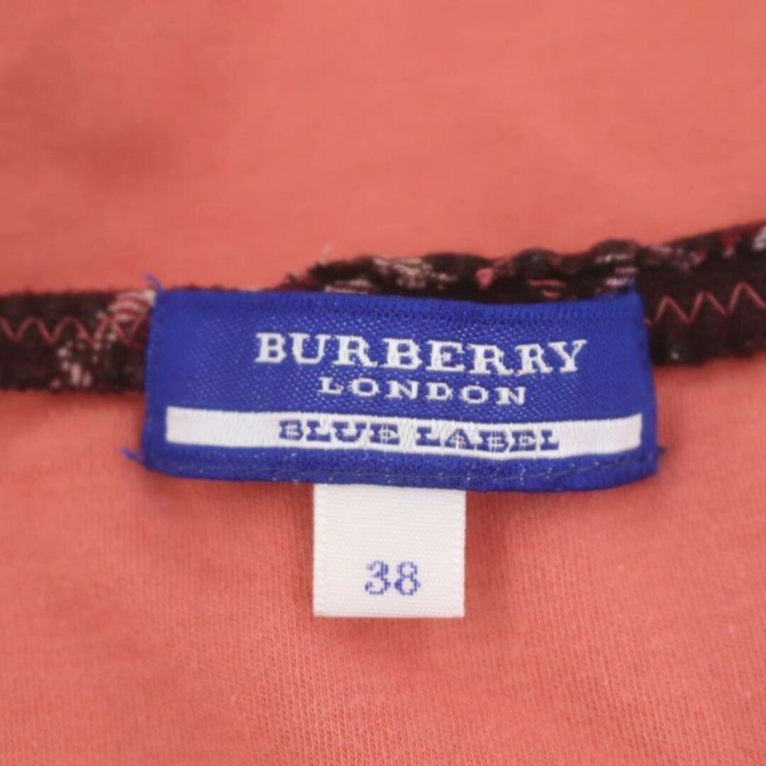 BURBERRY BLUE LABEL(バーバリーブルーレーベル)のバーバリーブルーレーベル フレアタンクトップ カットソー ロゴ刺繍 レディースのトップス(タンクトップ)の商品写真