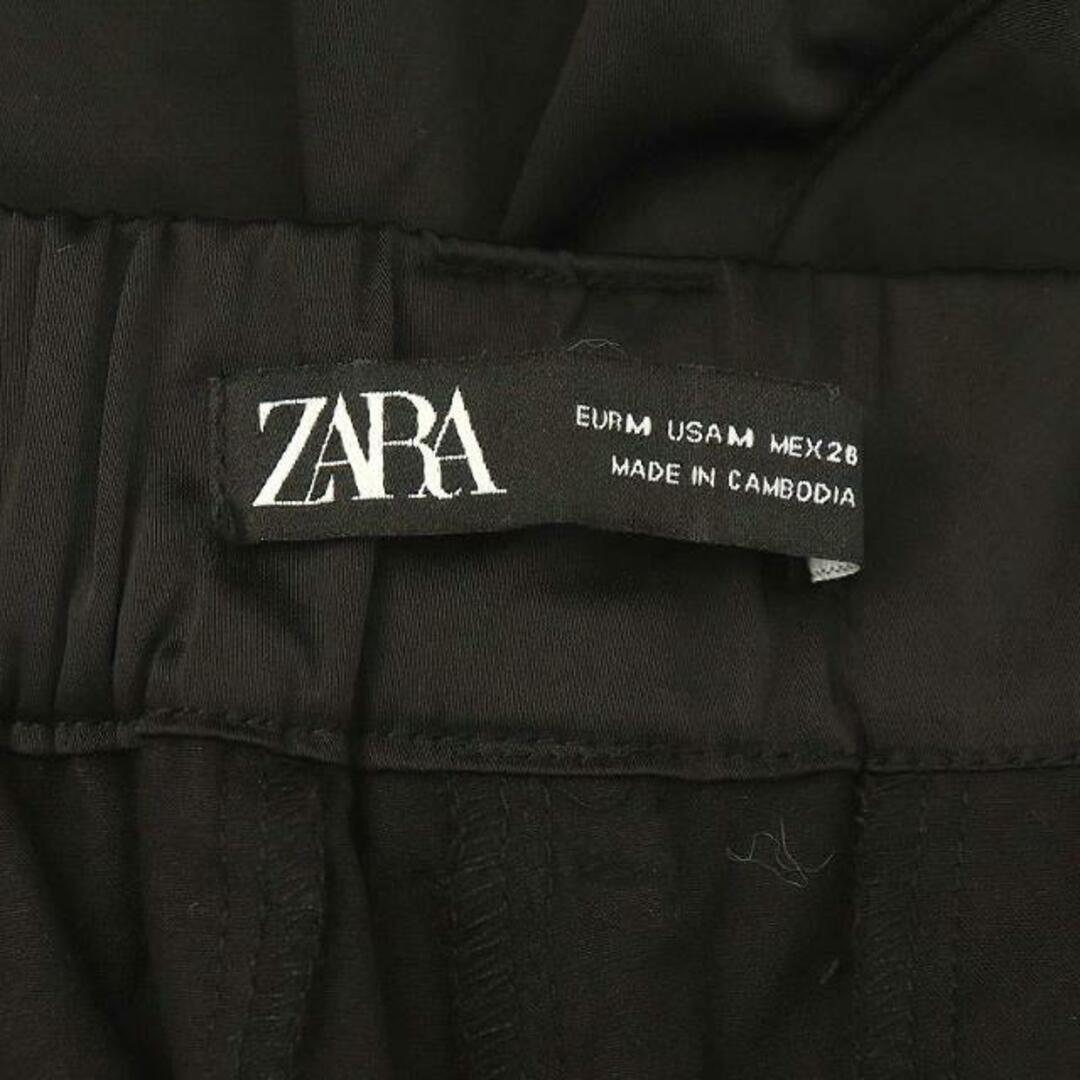 ZARA(ザラ)のザラ ZARA サテン カーゴパンツ M 黒 ブラック /AT ■OS レディースのパンツ(その他)の商品写真