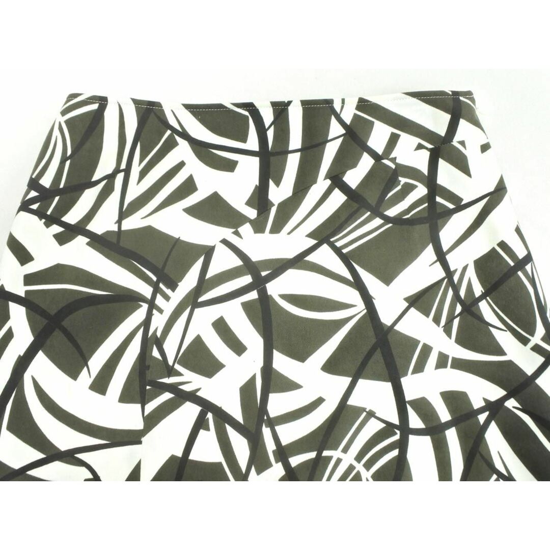 LAUTREAMONT(ロートレアモン)のla.f... ラエフ ロートレアモン 総柄 Aライン 台形 スカート size2S/白ｘ黒 ■■ レディース レディースのスカート(ロングスカート)の商品写真