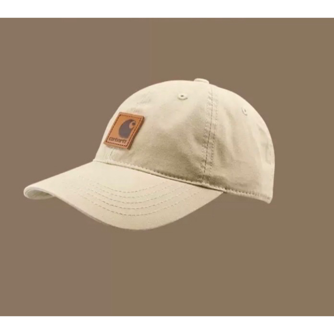 carhartt(カーハート)の冬SALE カーハート carhartt キャップ　ロゴ　ベージュ　ユニセックス メンズの帽子(キャップ)の商品写真